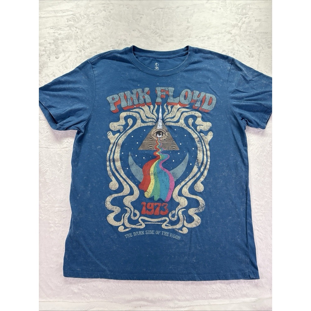 Pink Floyd Dark Side Of The Moon Prism Graphic Tee Blue Adult Medium